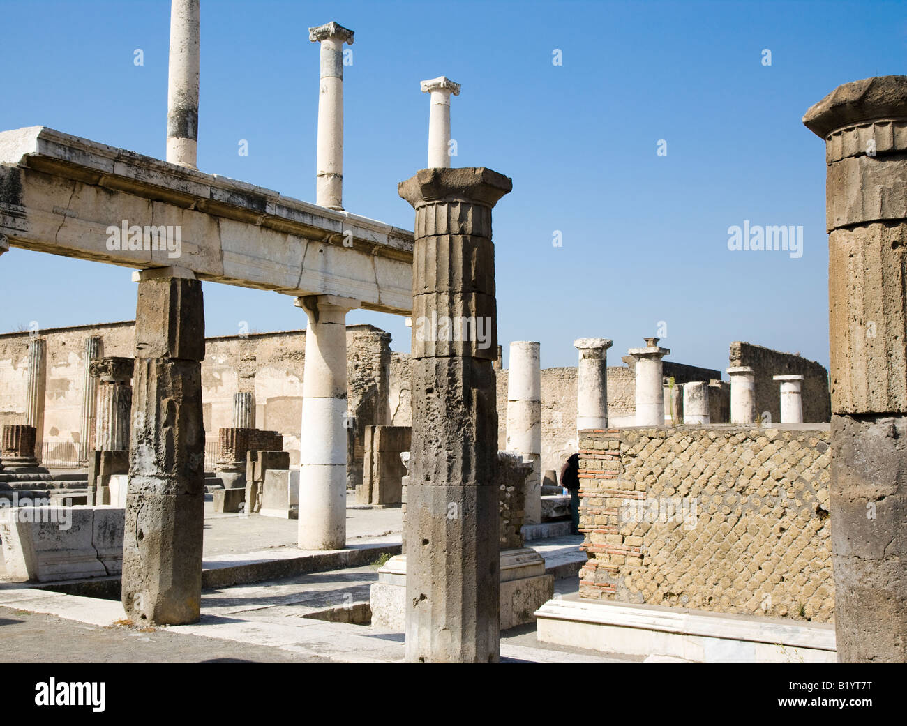 Area around the Forum Pompeii Campania Italy Stock Photo