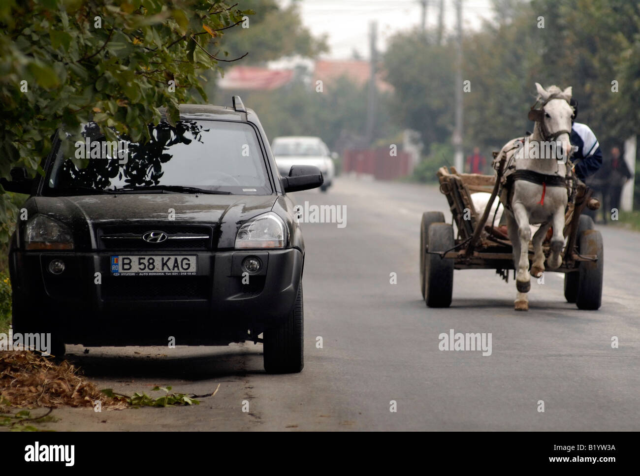 Wagon pulled by horse hi-res stock photography and images - Alamy