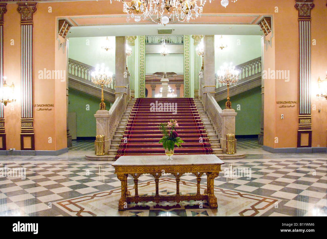 Staircase and interior architecture and design of the Marriott Hotel