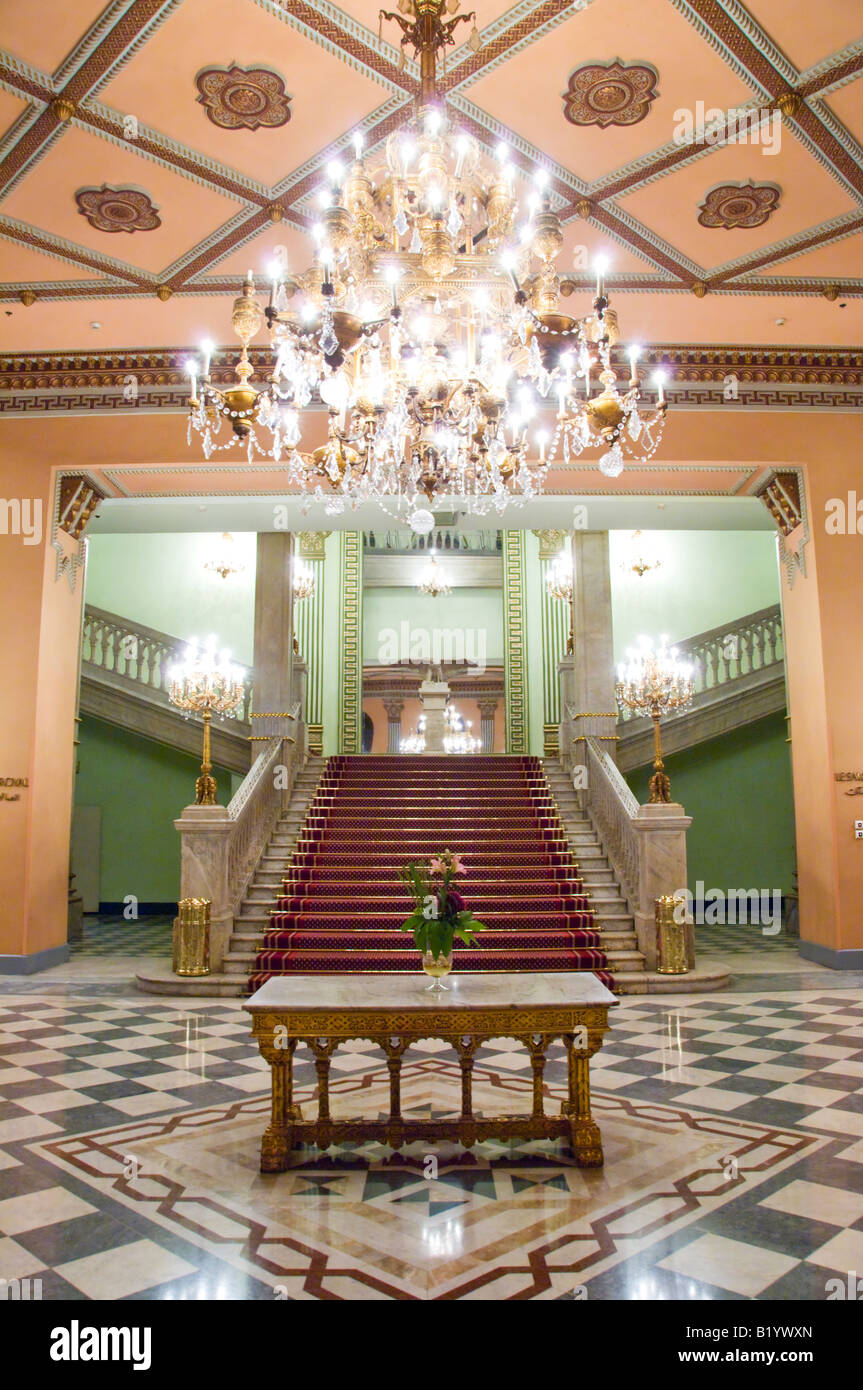 Staircase and interior architecture and design of the Marriott Hotel