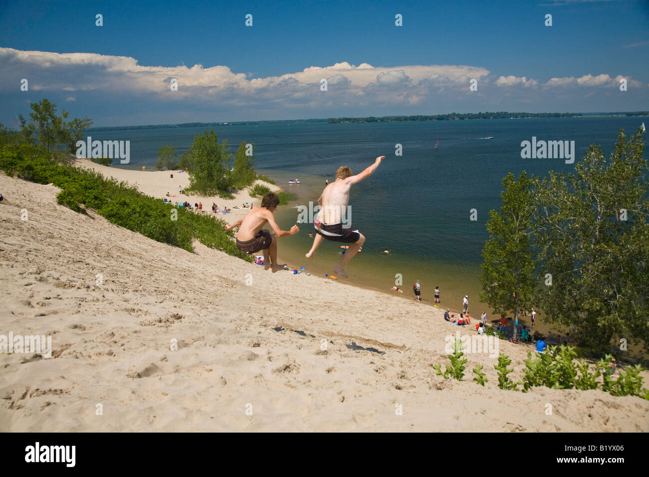 Sandbanks Park with Beach on Lake Ontario in Ontario Canada Stock Photo
