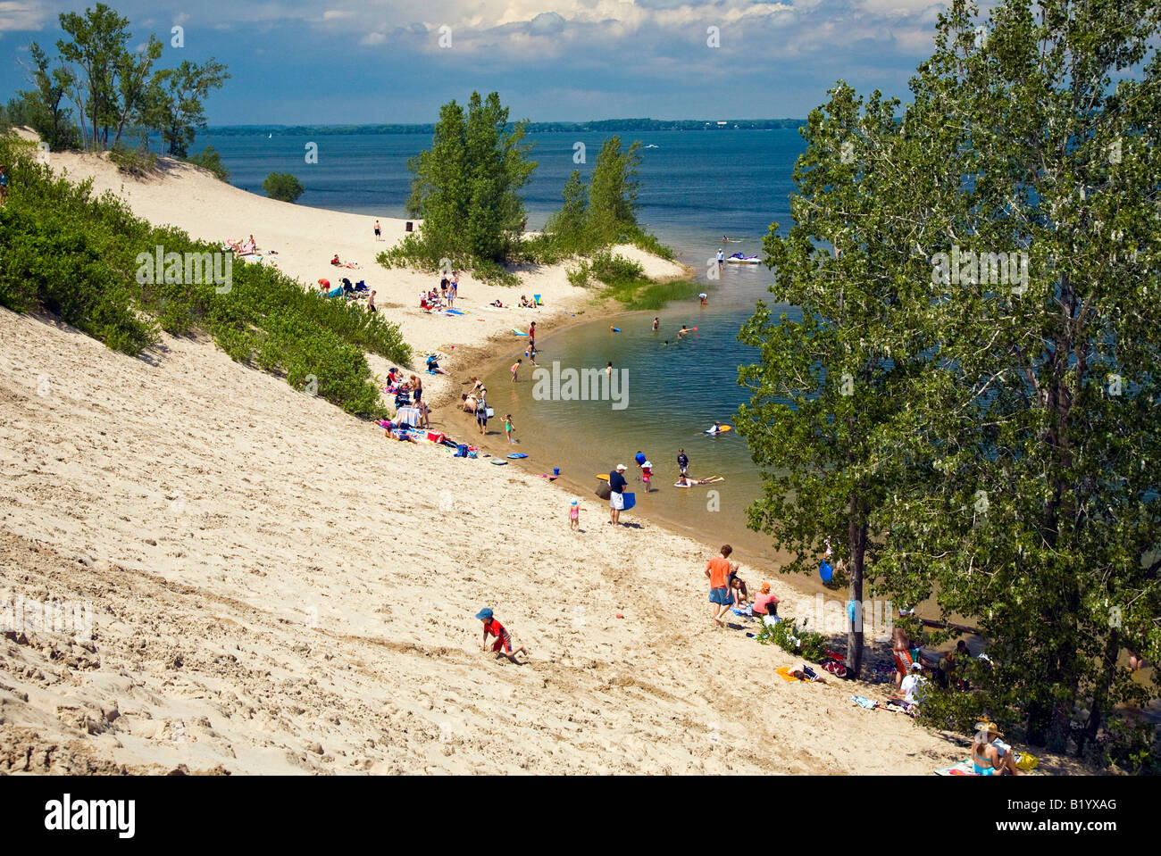 Sandbanks Provincial Park With Dunes And Beach On Lake Ontario In