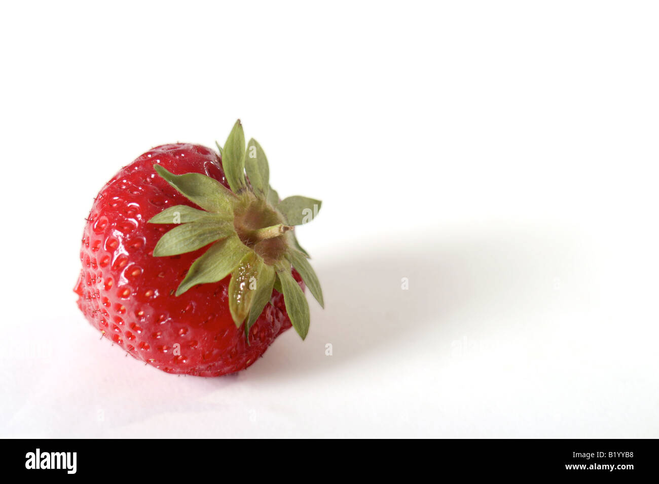 Fresh Ripe Strawberry on White Background Stock Photo - Alamy