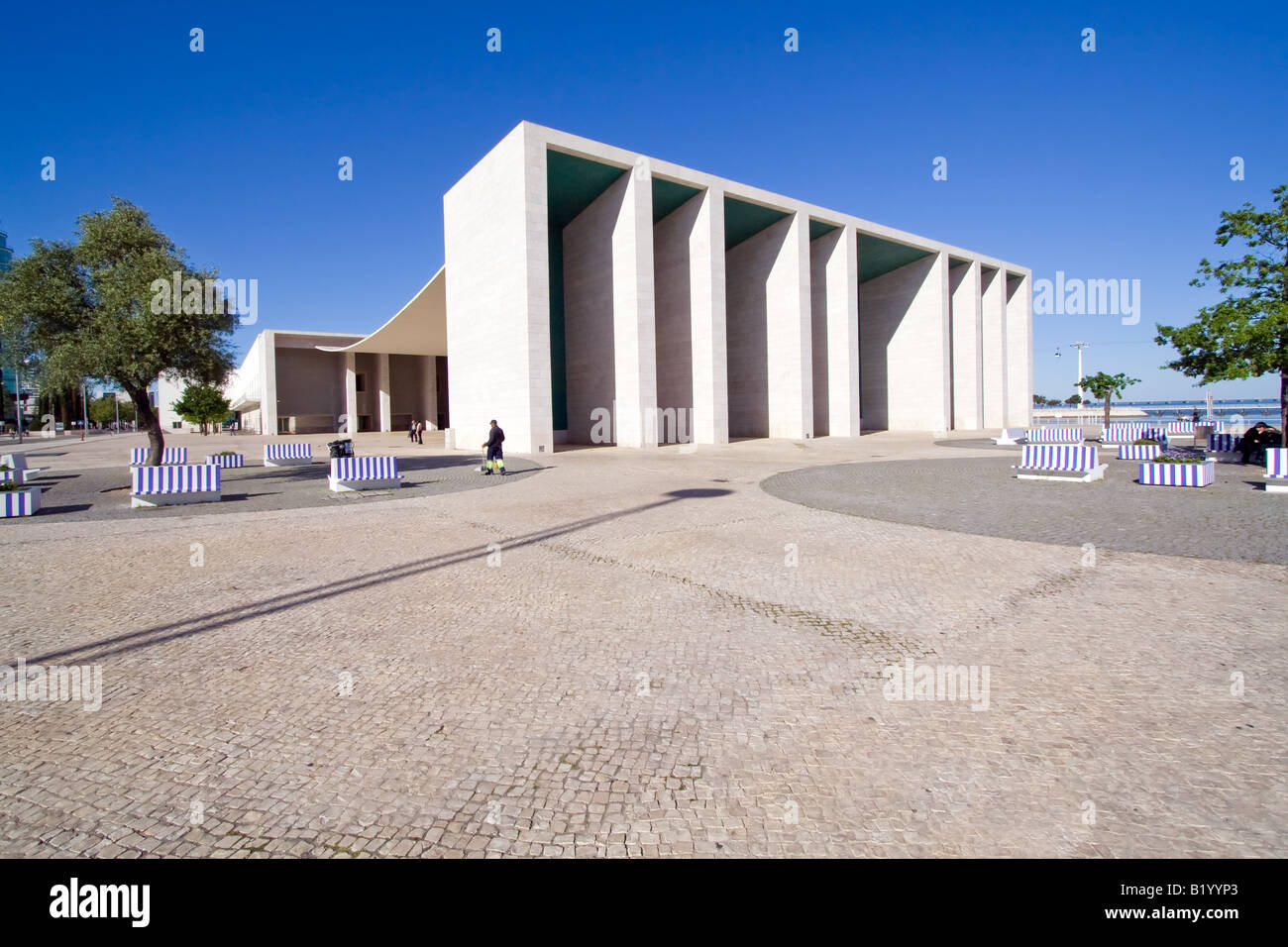 Portuguese Pavilion (Pavilhão de Portugal) in Nations Park (Parque das Nações), Lisbon. Projected by Álvaro de Siza Vieira. Stock Photo