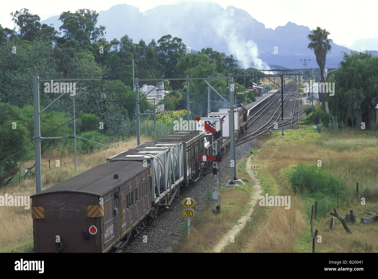 Railway in Cape Province, South Africa Stock Photo
