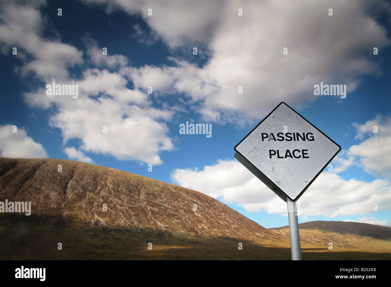 passing place sign Stock Photo