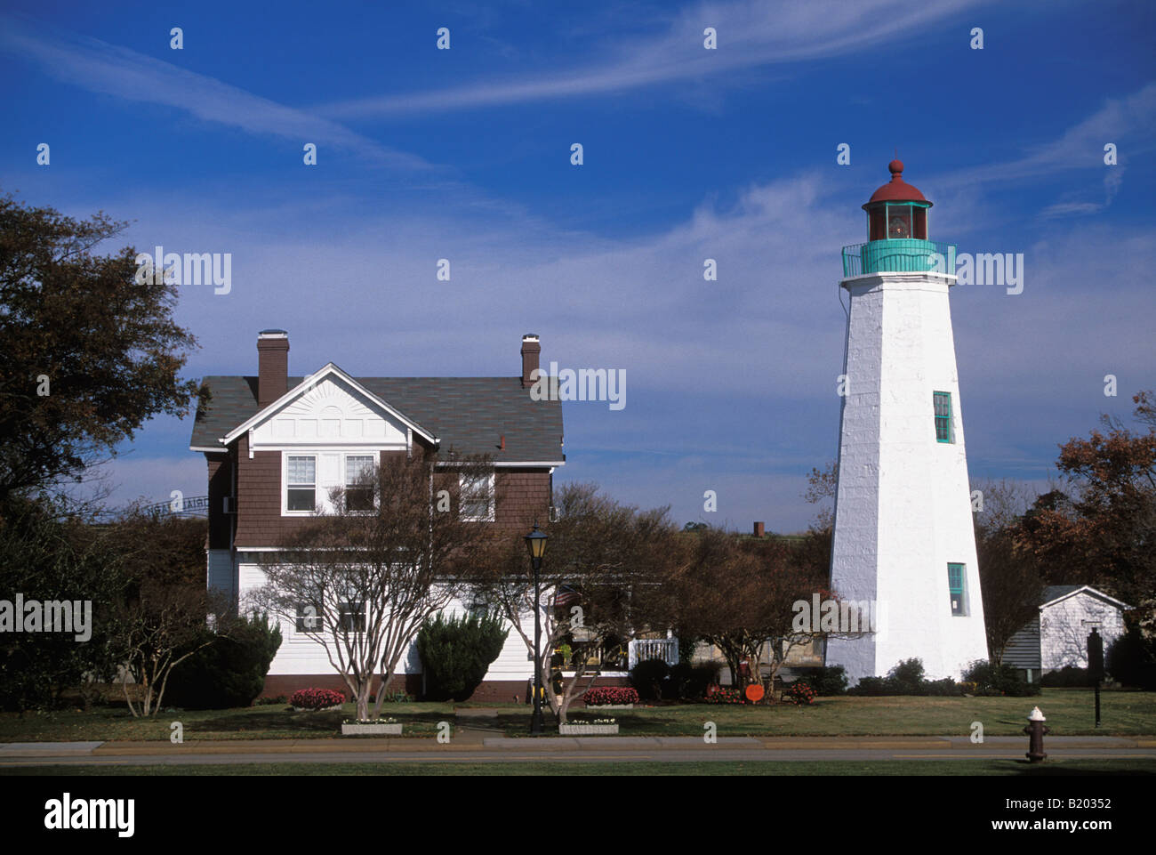 Old Point Comfort Lighthouse Fort Monroe Virginia Stock Photo Alamy
