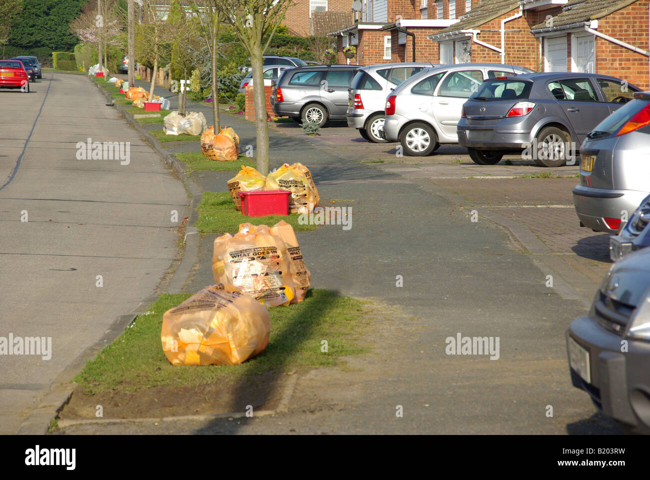 Kerbside recycling box bags hi-res stock photography and images - Alamy