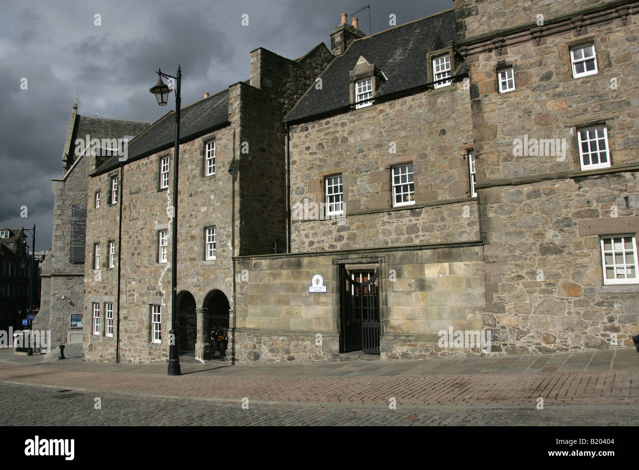 City of Aberdeen, Scotland. Built in 1593 Provost Ross’s House located in Ship Row is Aberdeen’s third oldest dwelling. Stock Photo