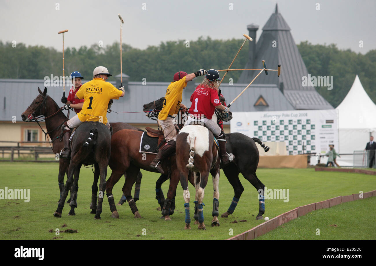 Polo action Stock Photo