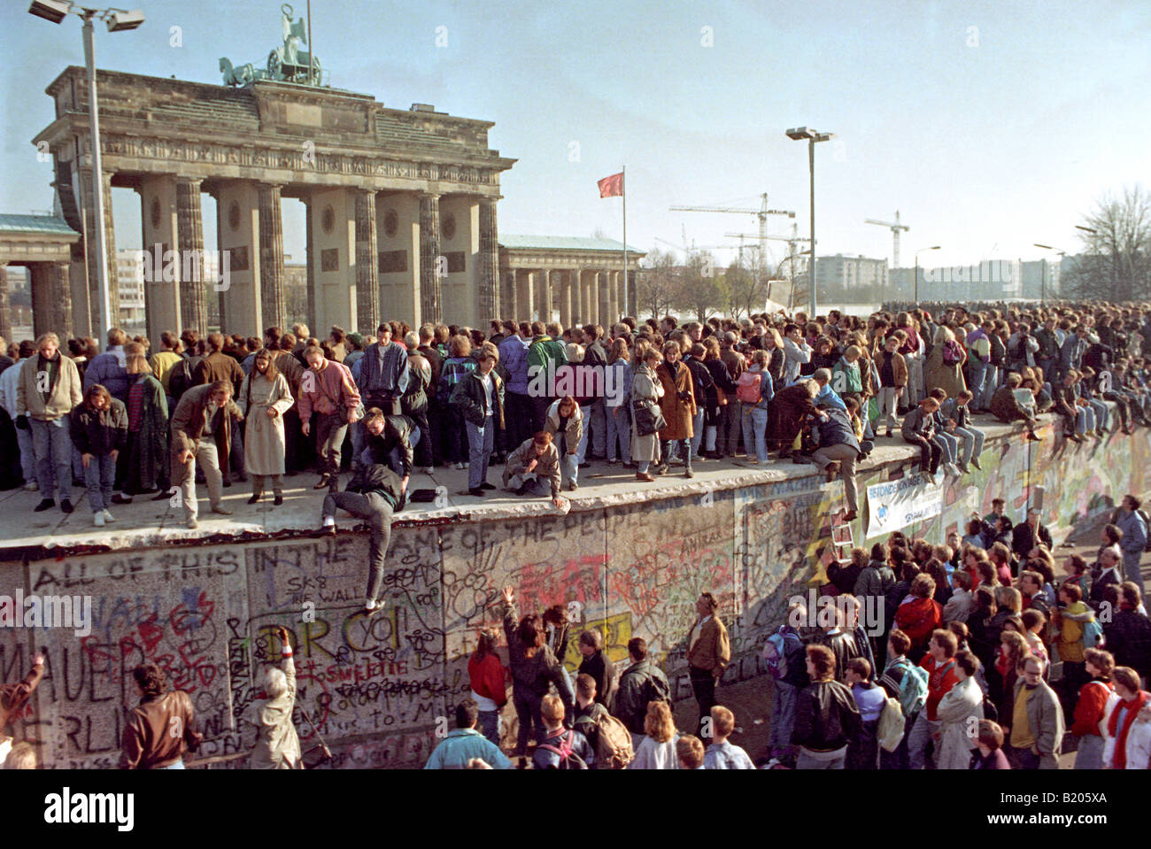 Fall of the Berlin Wall Stock Photo
