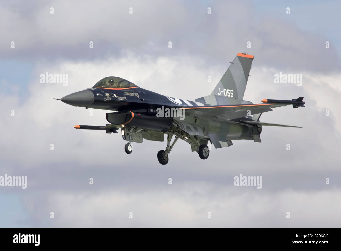 An F16 Fighting Falcon of the Royal Netherlands AF Stock Photo