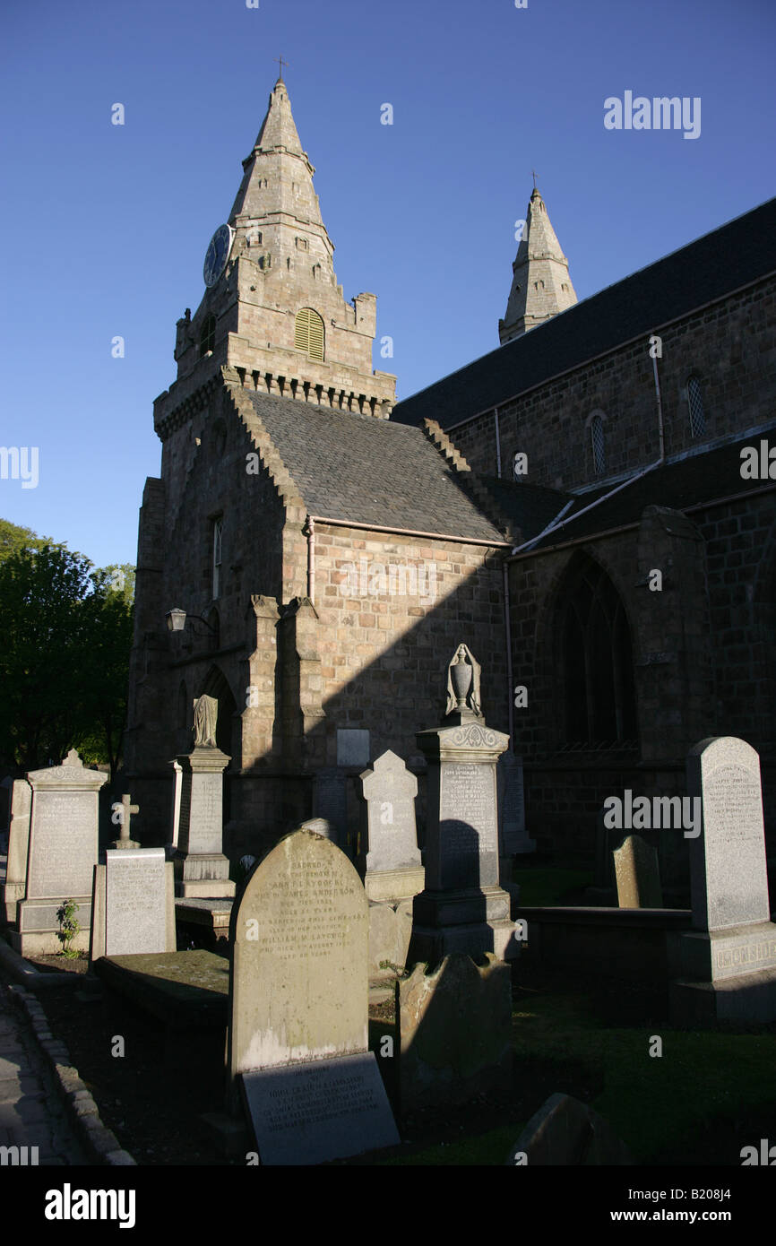 City of Aberdeen, Scotland. The Saint Machar Cathedral graveyard in Old Aberdeen Chanory. Stock Photo