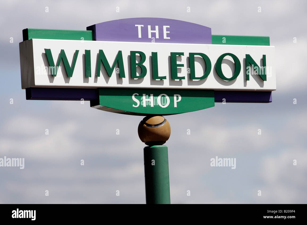 Wimbledon shop sign at the Wimbledon Tennis Championships 2008 Stock