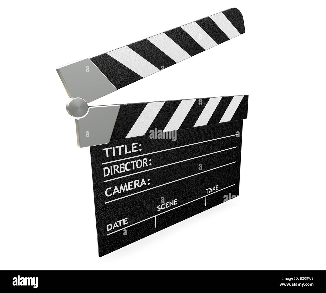 3D render of a clapper board Stock Photo
