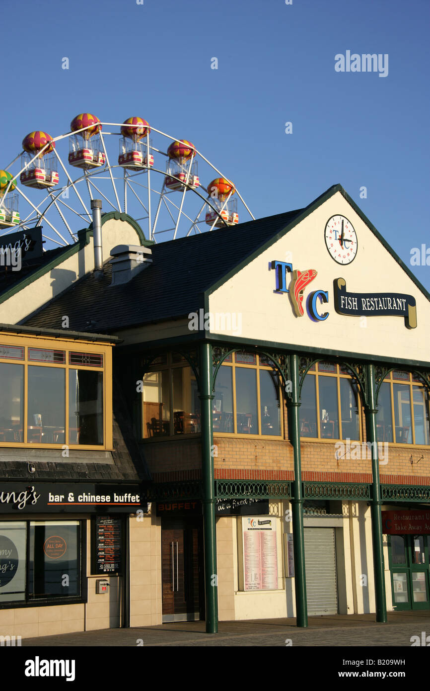 City of Aberdeen, Scotland. Beach fish and chip restaurant at Aberdeen’s Esplanade and Beach Boulevard. Stock Photo