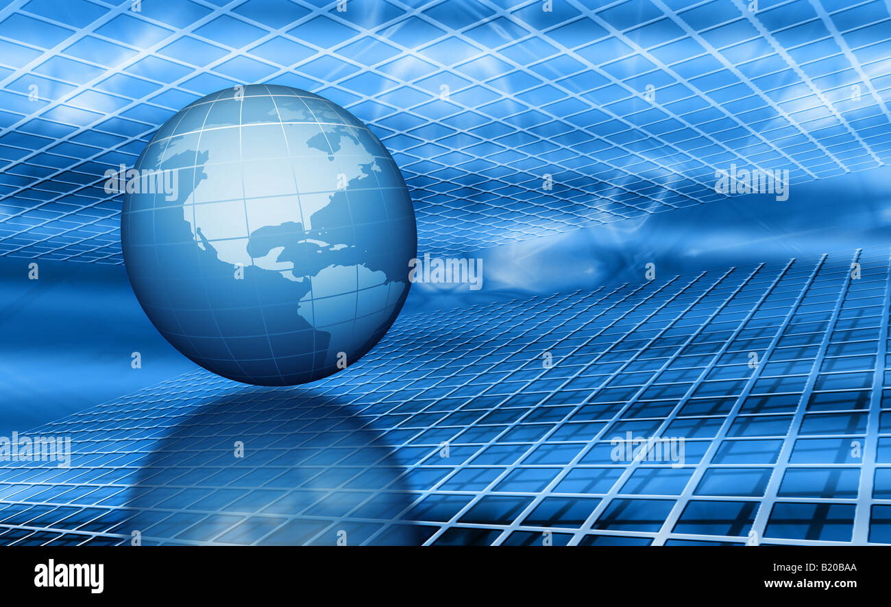 3D render of a globe on abstract background Stock Photo - Alamy