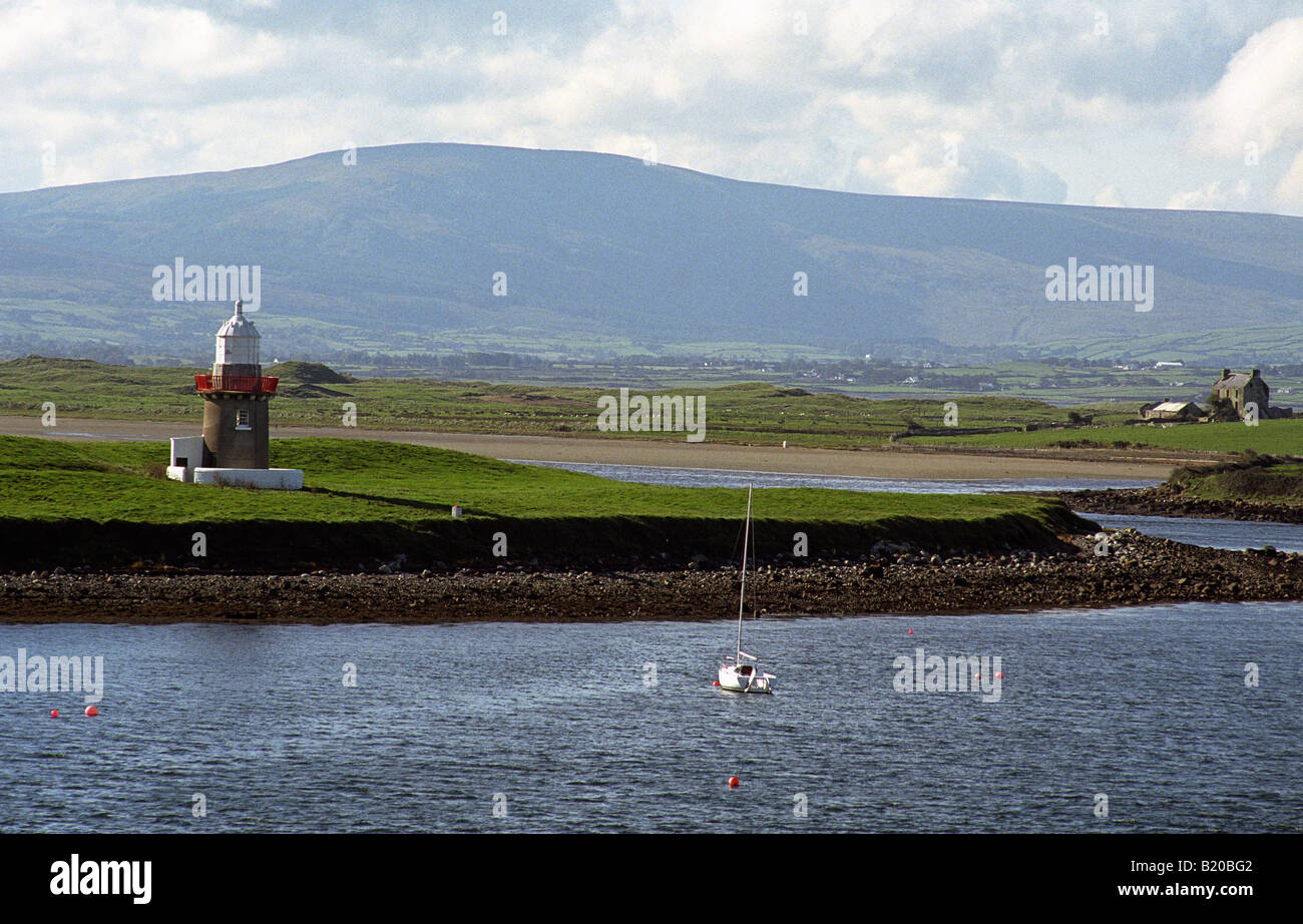 Harbour and lighthouse at Rosses point County Sligo Ireland Stock Photo ...