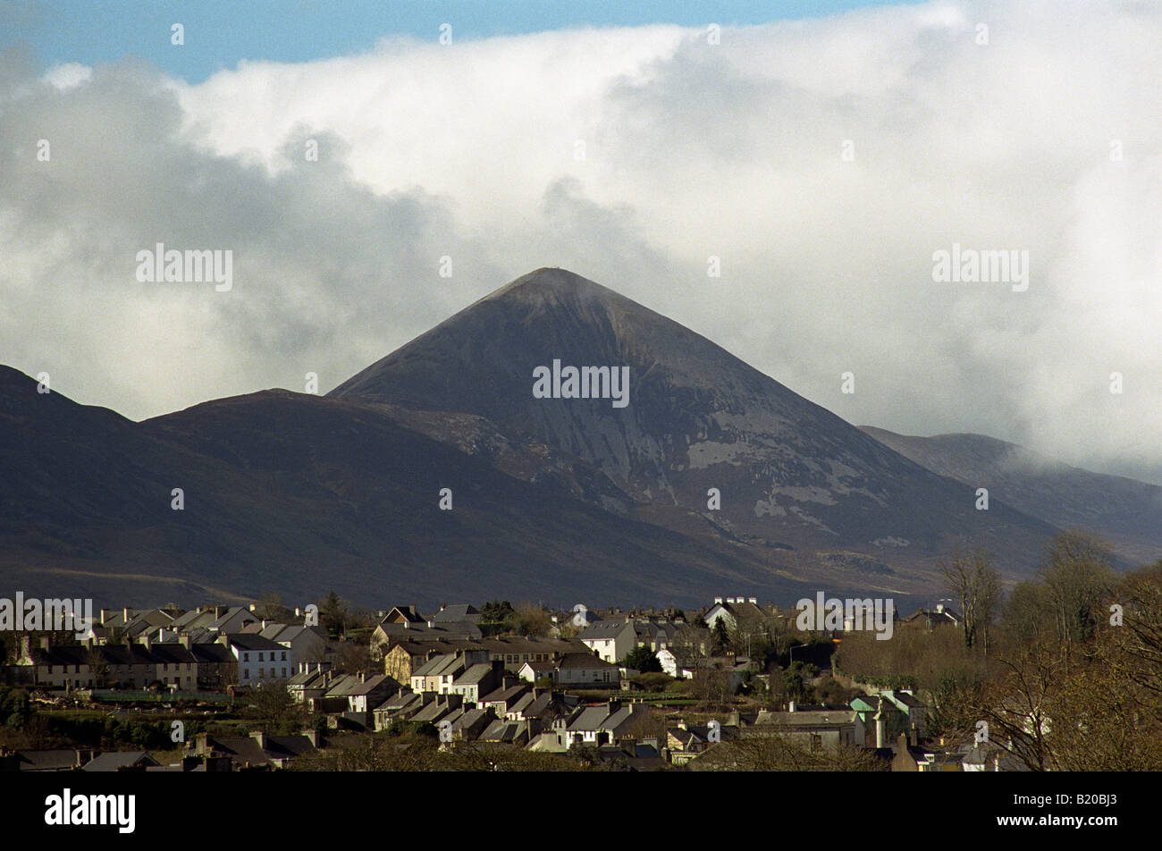 View of Croagh Patrick , Westport , County Mayo , Ireland Stock Photo
