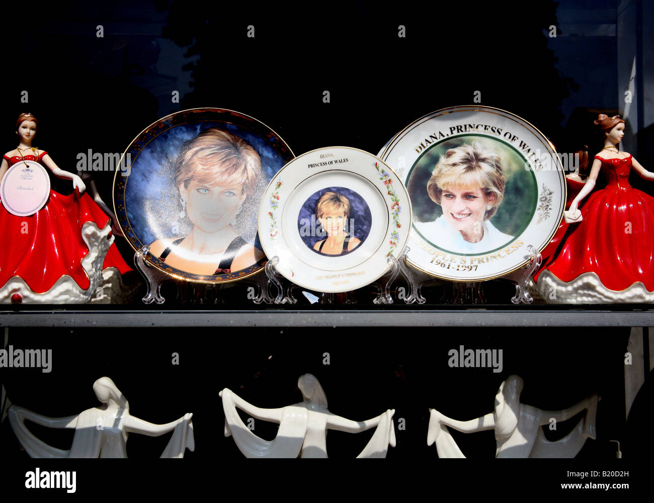 Princess Diana souvenirs on sale in London shop Stock Photo