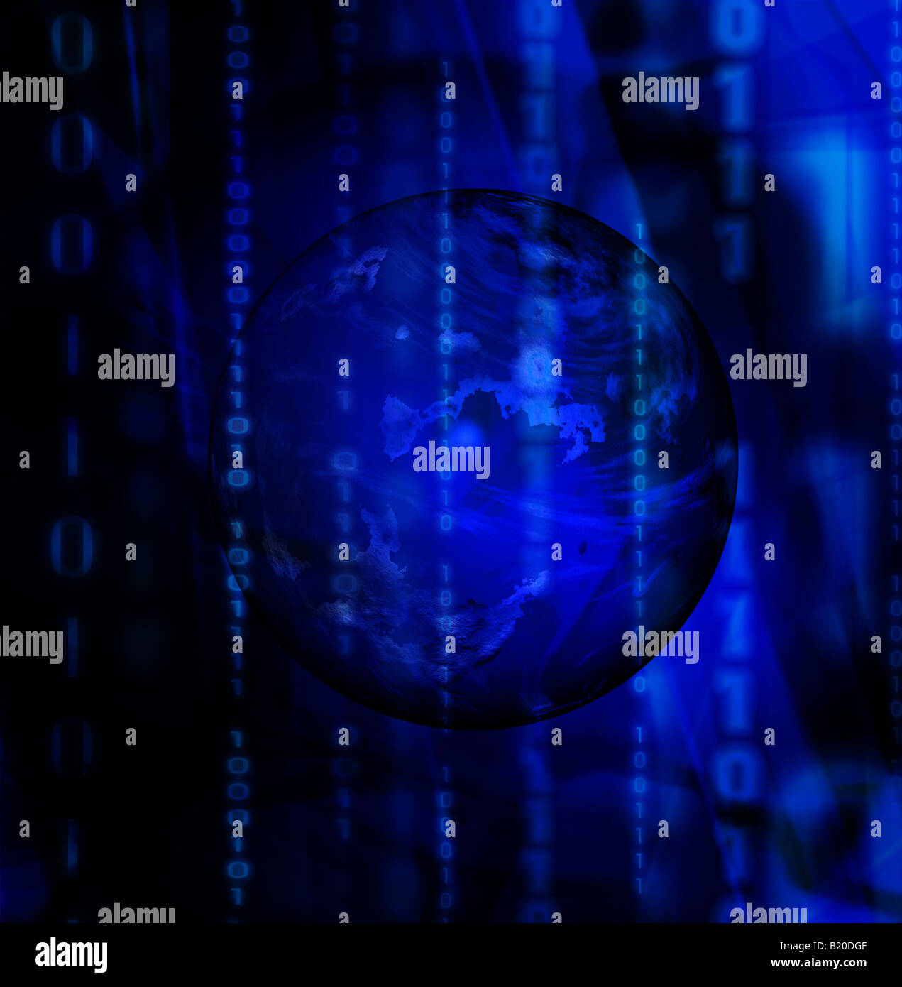 Abstract binary code background Stock Photo