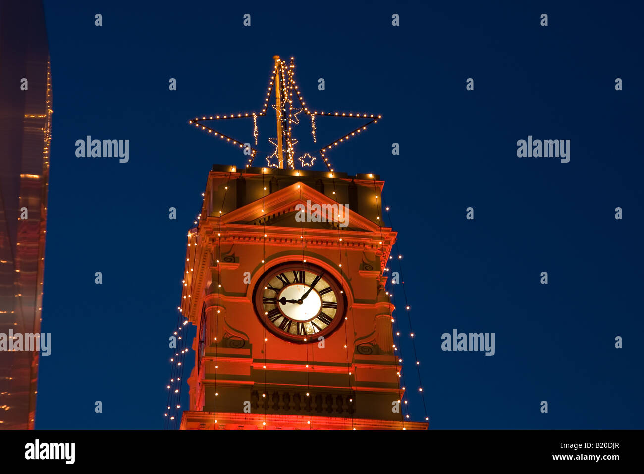 Prahran town hall Christmas Lights Prahran Melbourne Australia Stock
