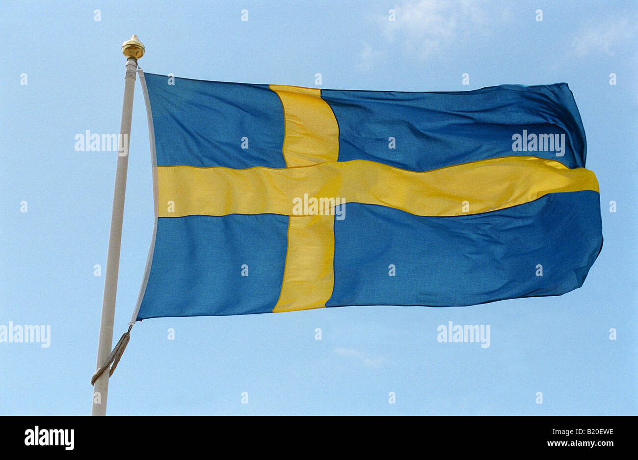 Swedish national flag Stock Photo