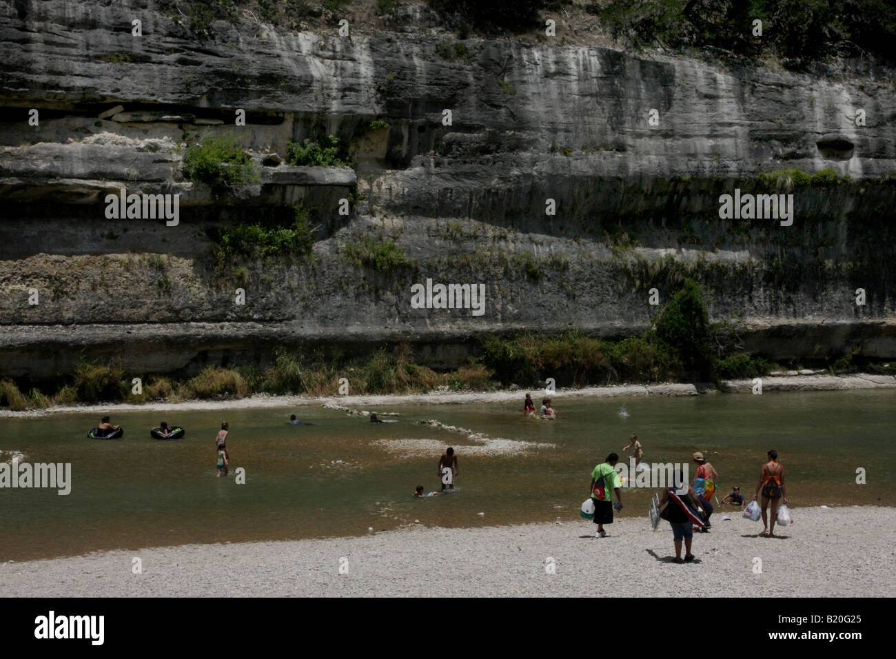 swimming Guadalupe River State Park Texas Stock Photo Alamy