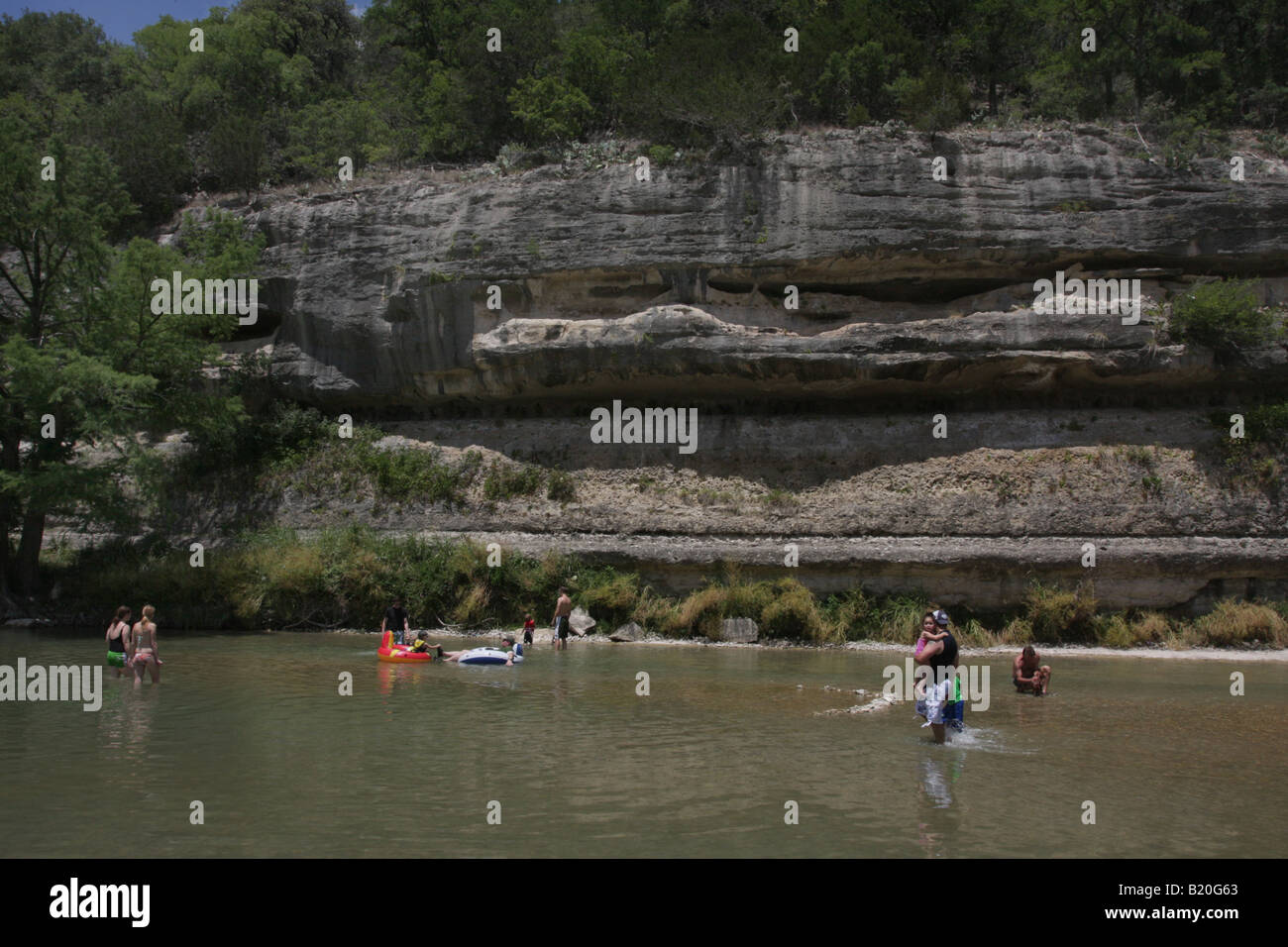 swimming Guadalupe River State Park Texas Stock Photo Alamy