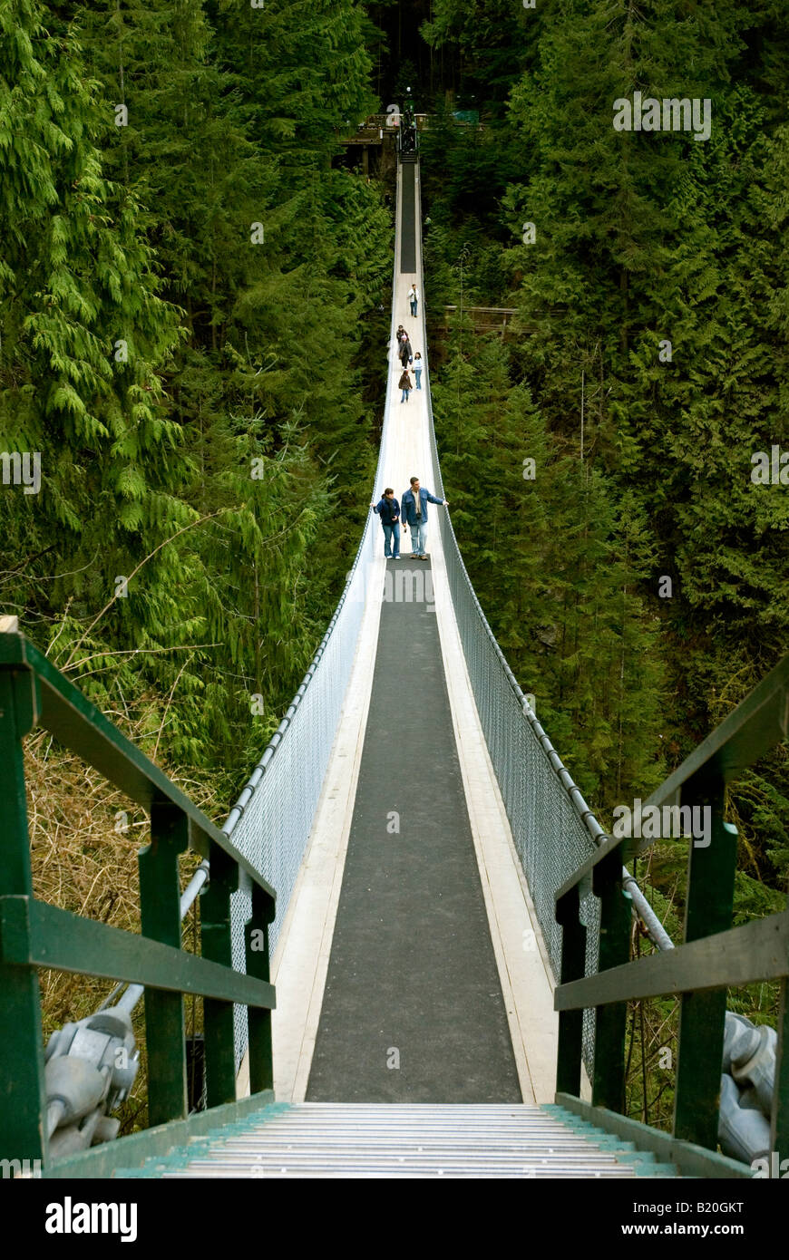 Capilano Suspension Bridge Vancouver British Columbia Canada Stock