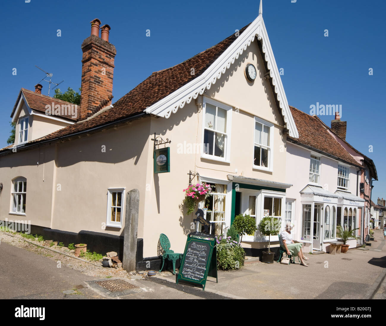 Lavenham Suffolk Cafe Stock Photo Alamy