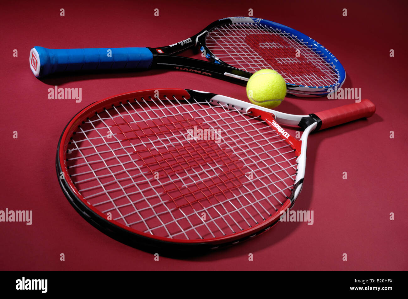 Tennis rackets Stock Photo