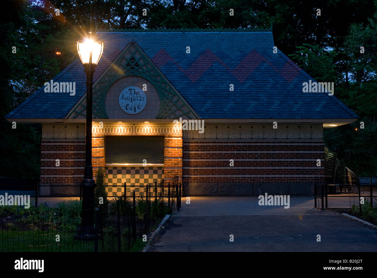 The Ballfield's Cafe Central Park New York City Stock Photo Alamy