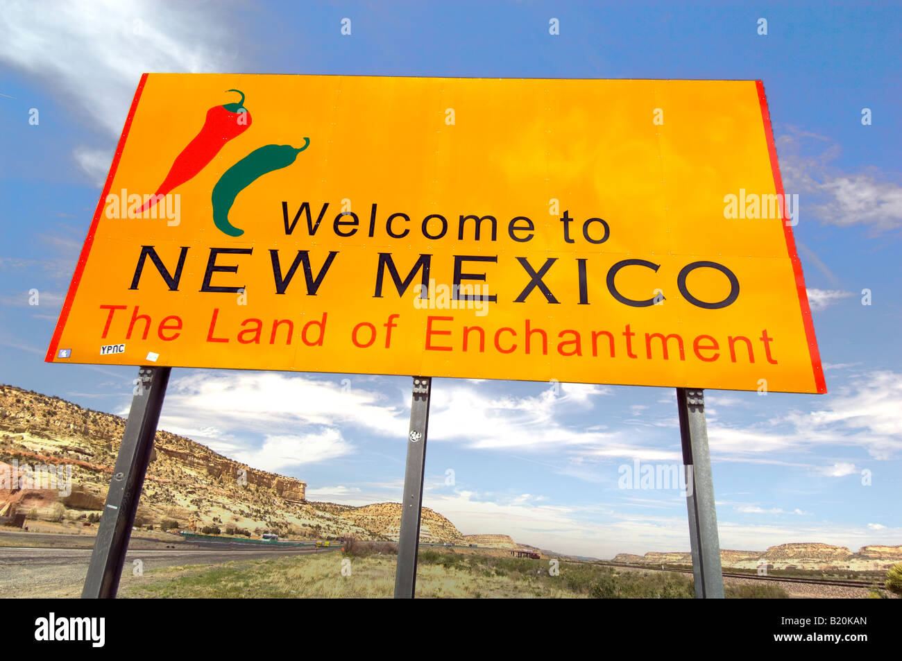 Welcome To New Mexico State Sign Stock Photo Alamy