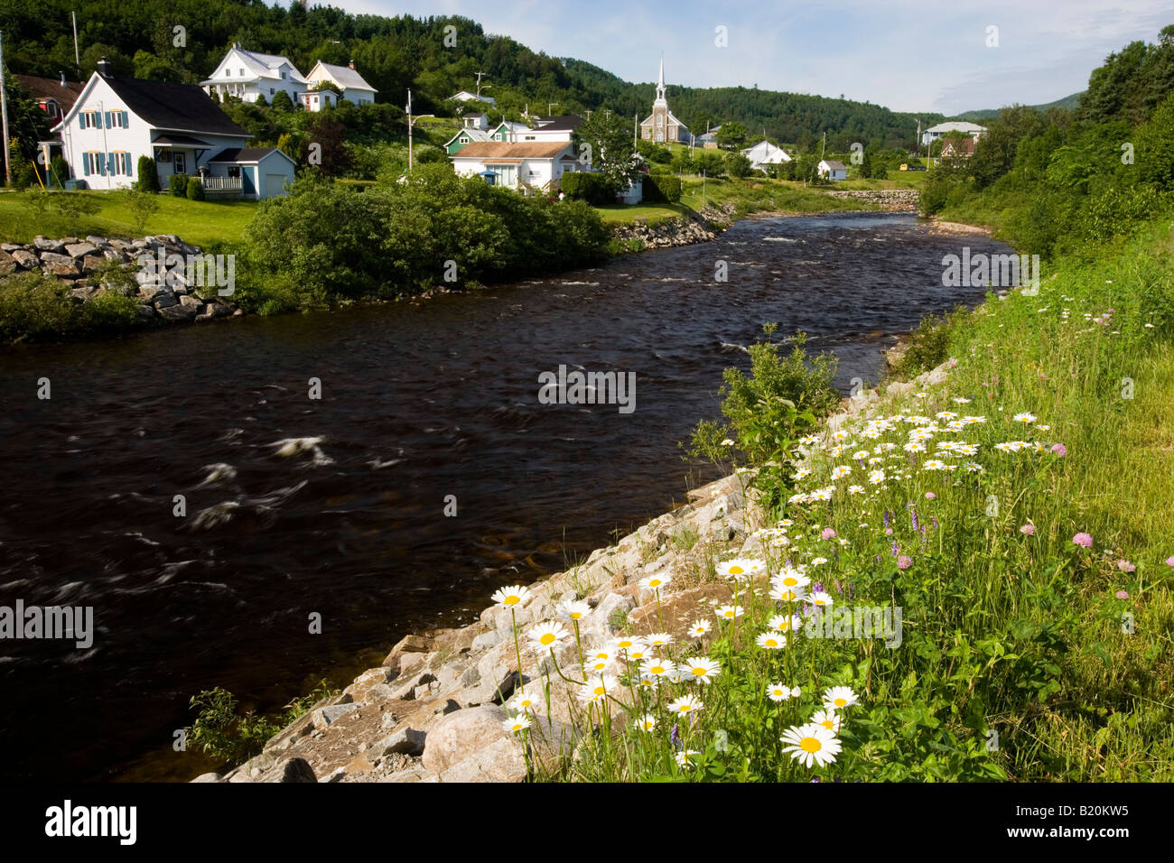 The village of l'Anse St. Jean in the Saguenay River Valley. Quebec