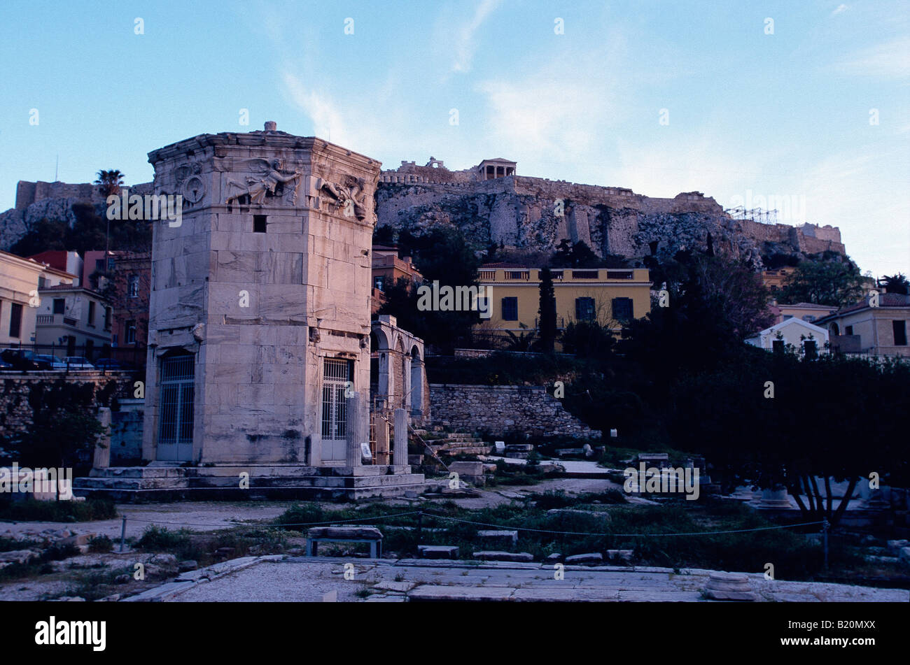 Tower of Winds Roman Agora Athens Greece Stock Photo
