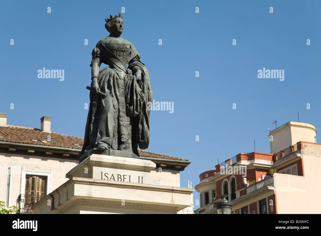 SPAIN Madrid Statue of Queen Isabelle Stock Photo