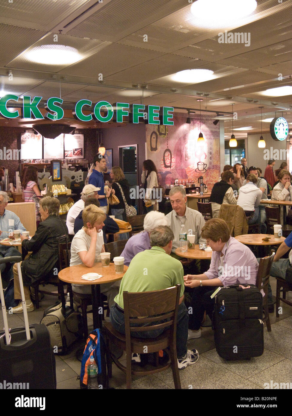 Starbucks Cafe, Frankfurt Airport, Germany Stock Photo