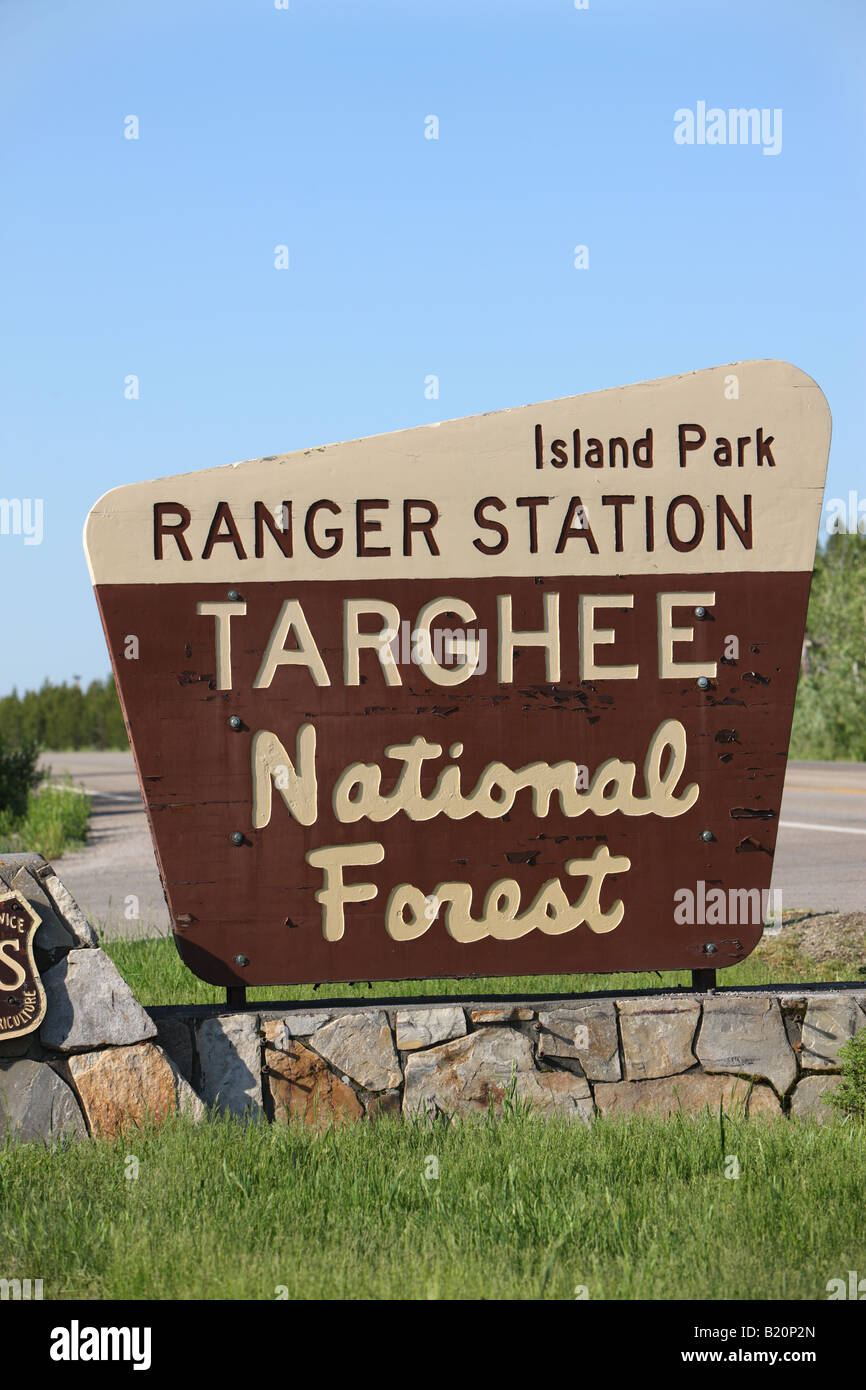 Targhee National Forest sign Idaho USA Stock Photo
