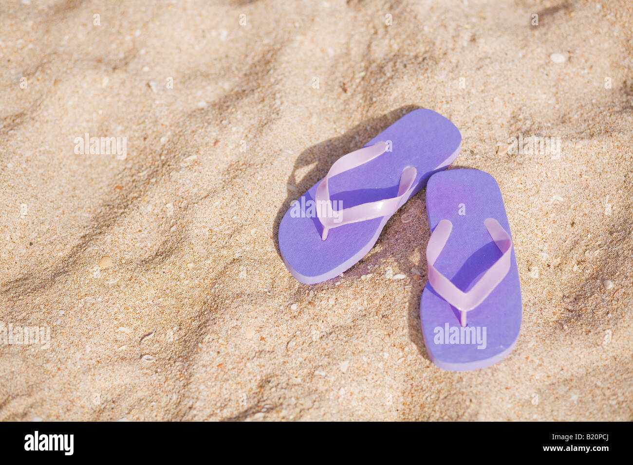 flip flops on the beach