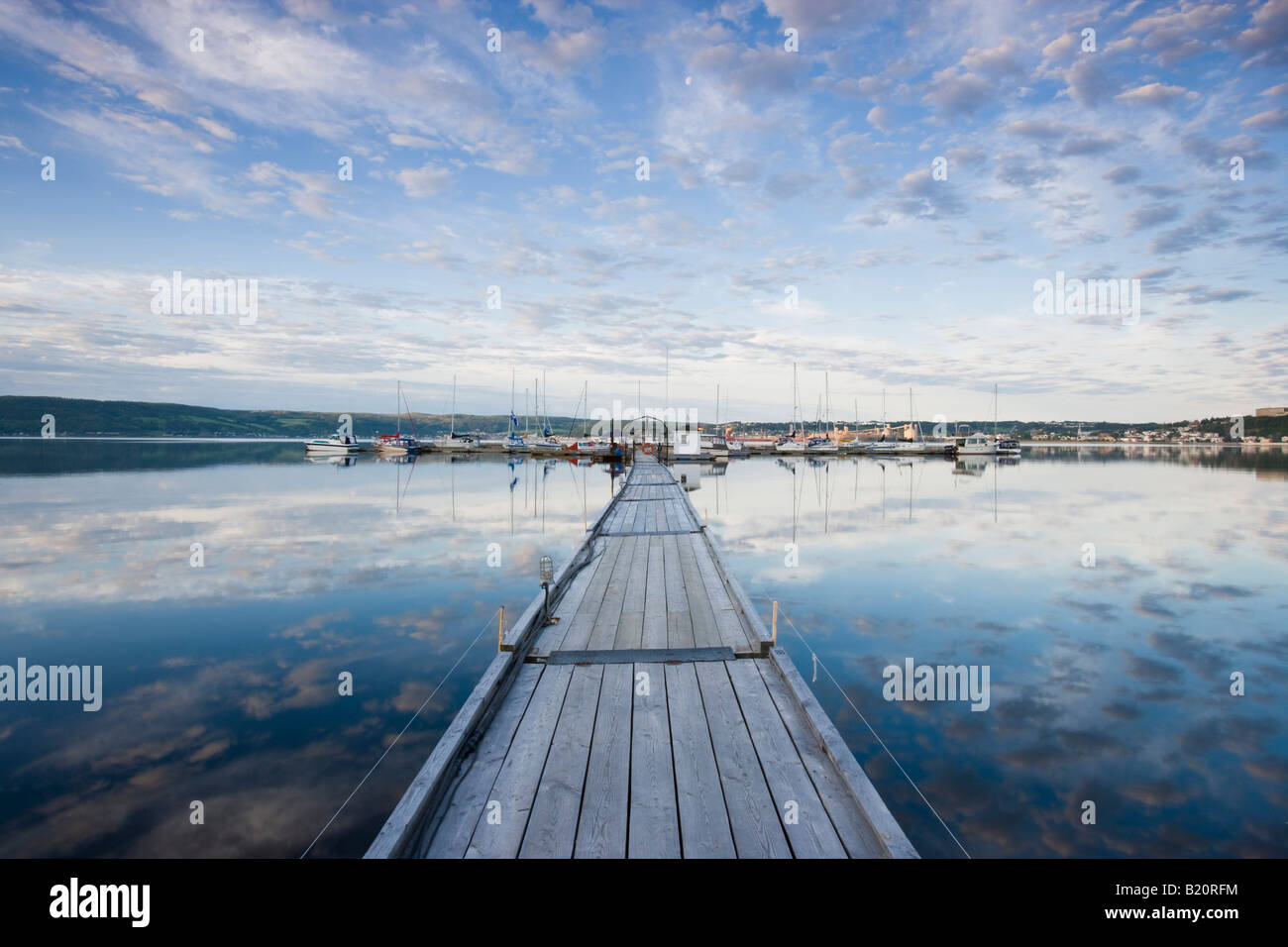 A pier in the town of La Baie in Ville Saguenay, Quebec. Canada. Saguenay River Stock Photo Alamy