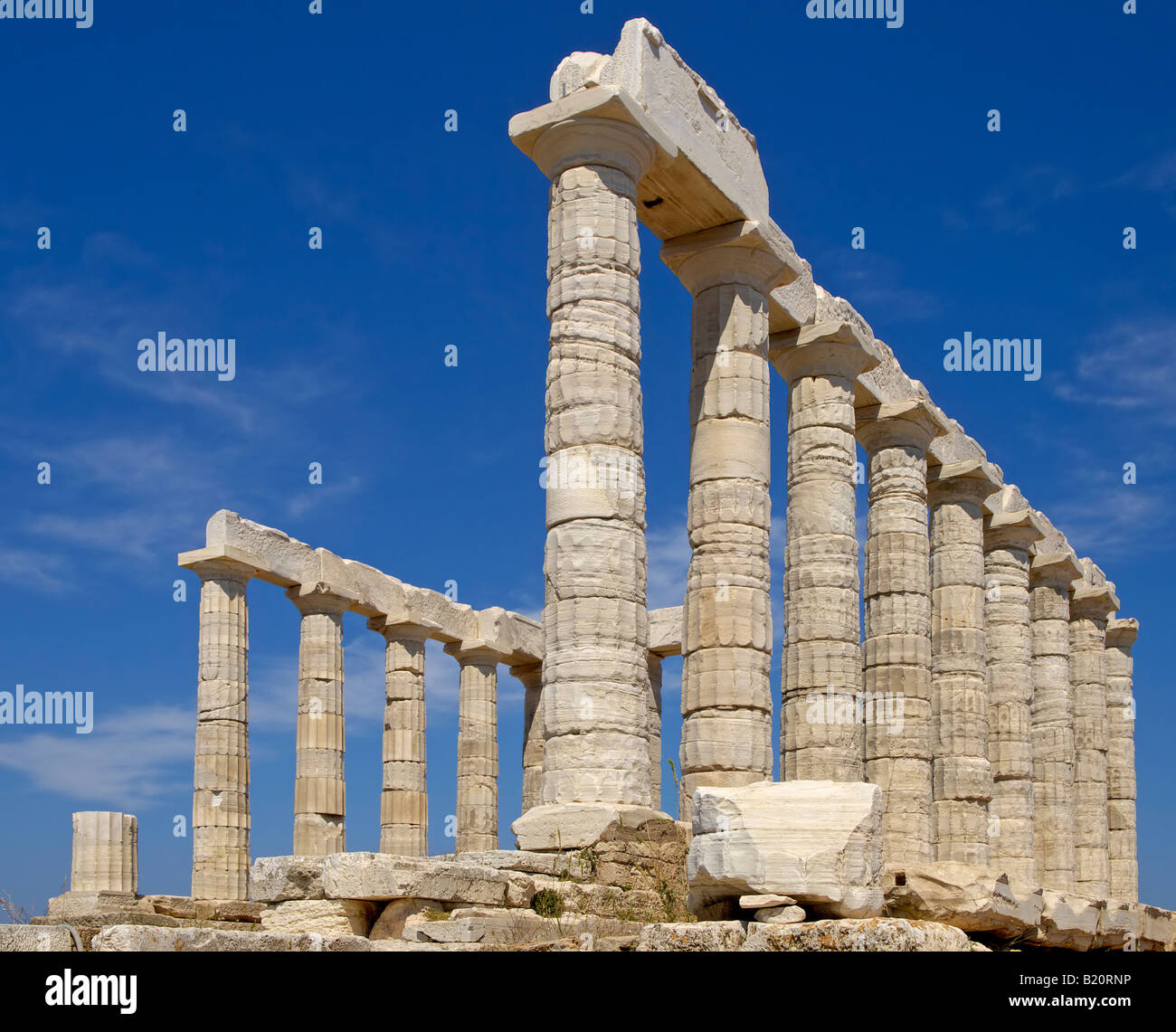 Temple of Poseidon at Sounion Stock Photo - Alamy