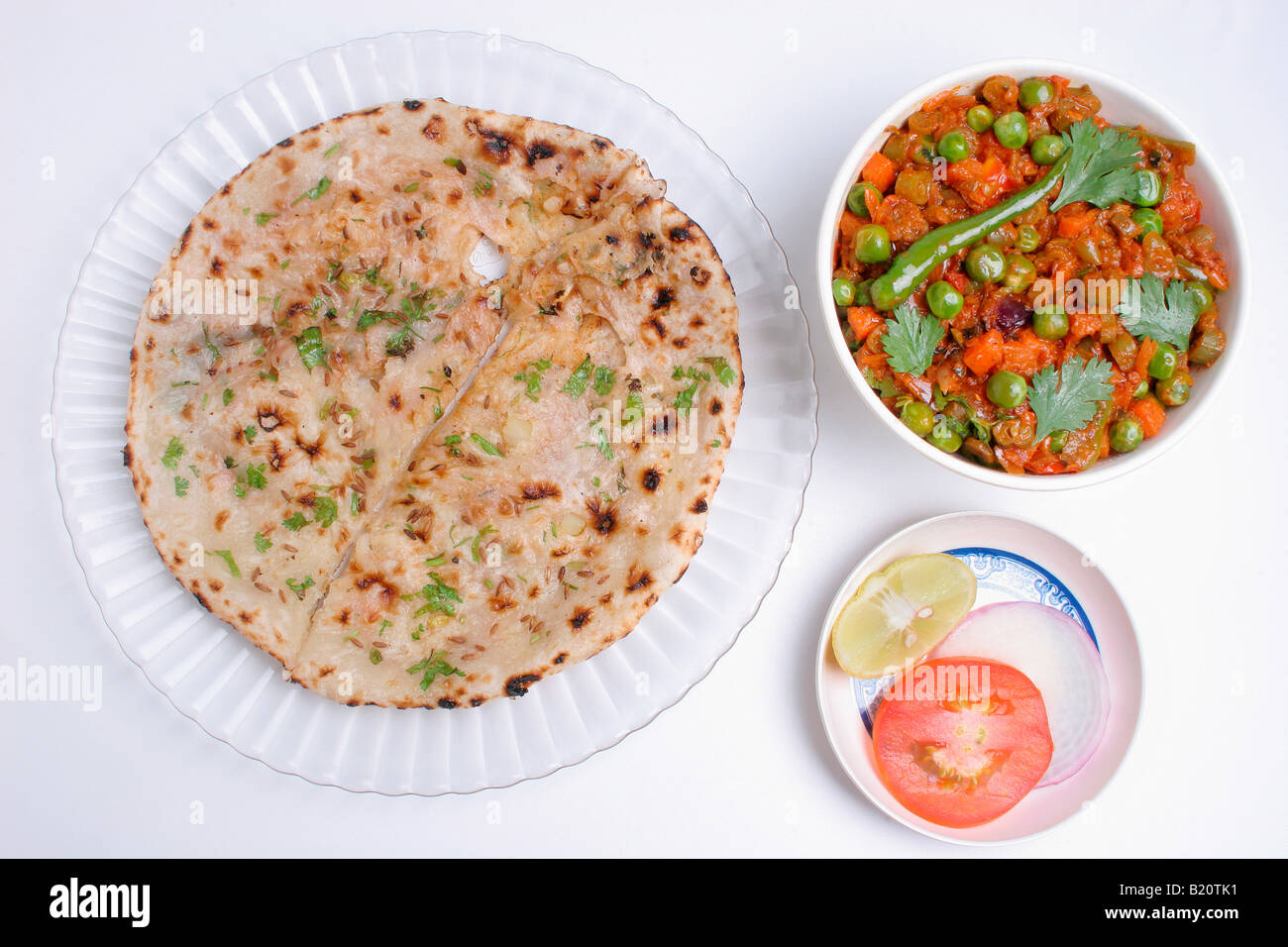 Peas Roti Tandoori roti hi-res stock photography and images - Alamy