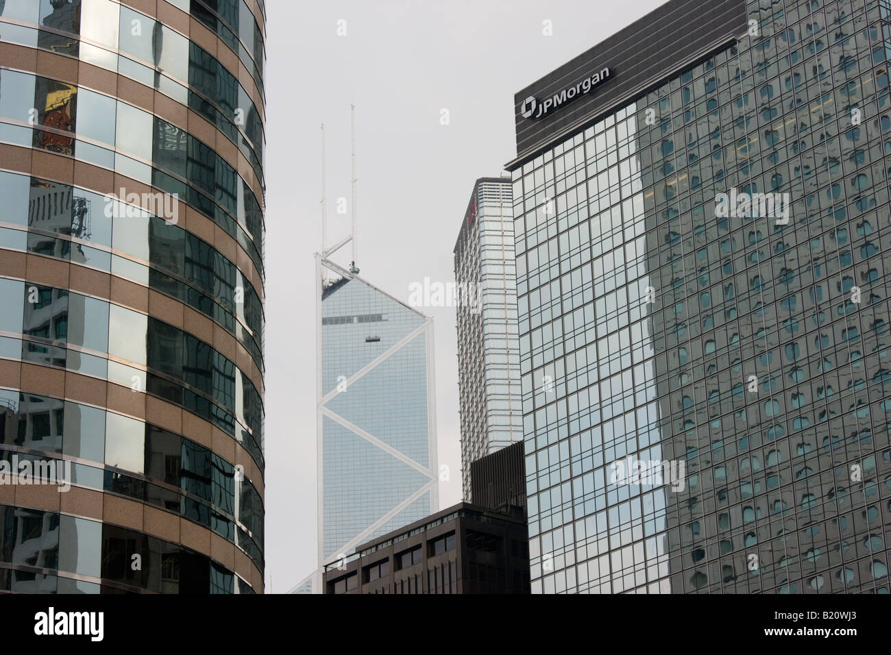 Hong Kong Financial District The Stock Exchange Bank of China JP