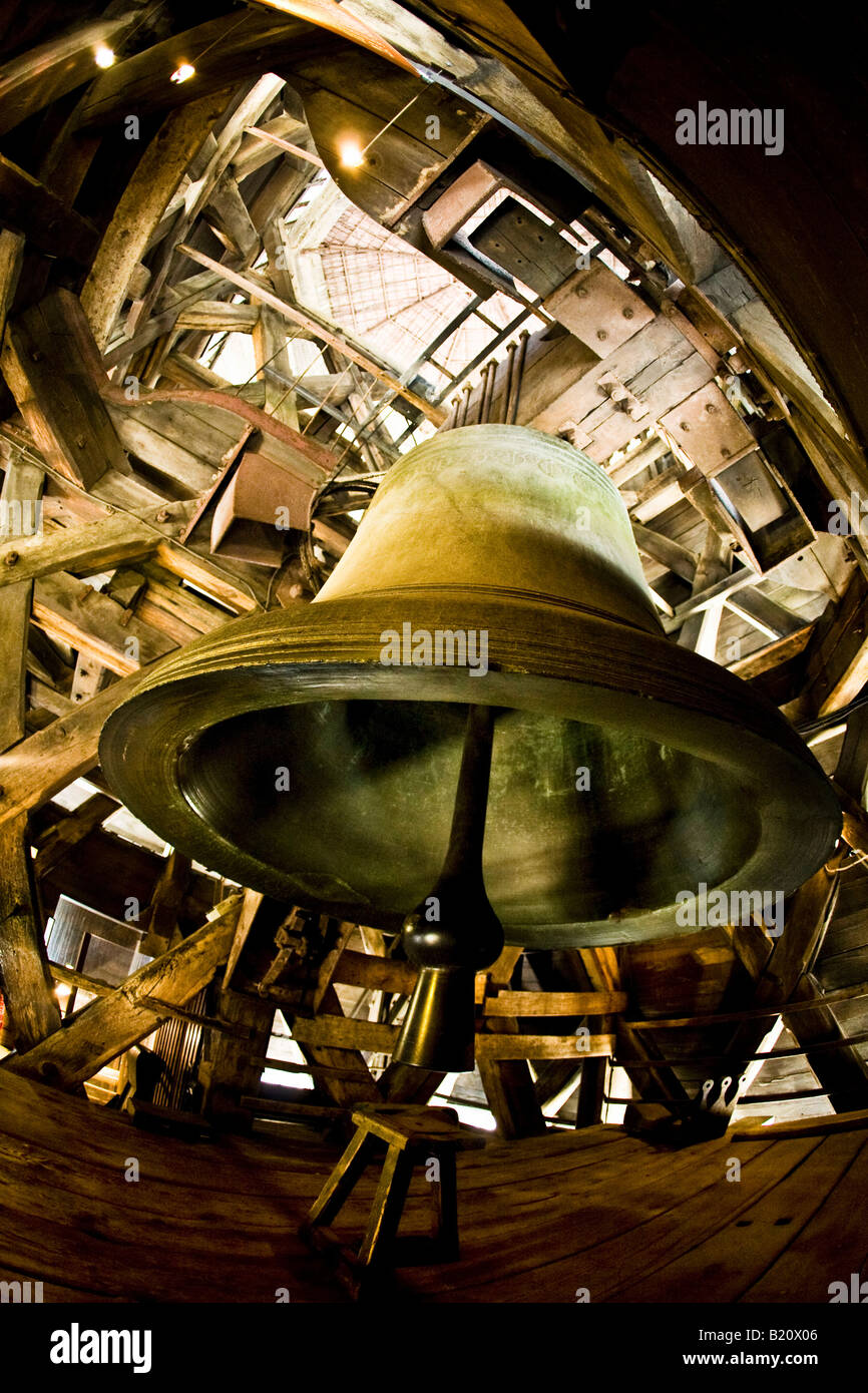 Notre Dame Cathedral South Tower interior showing Emmanuel bell in