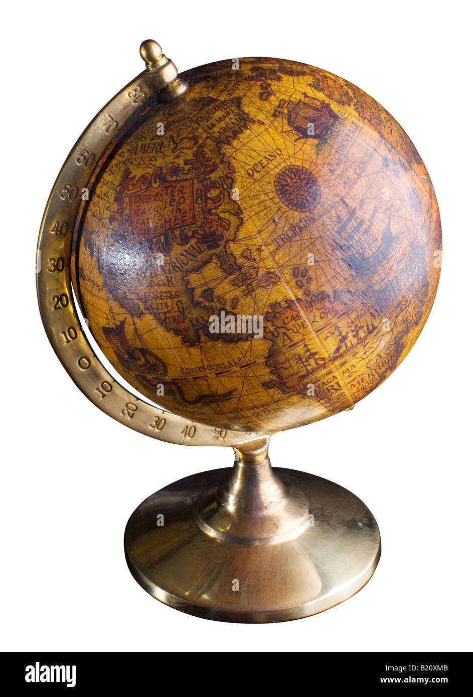 globe object on a white background Stock Photo