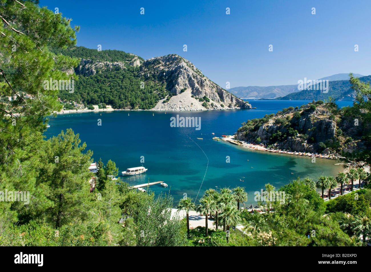 View over Turunc Bay Turunc Mugla Turkey Stock Photo