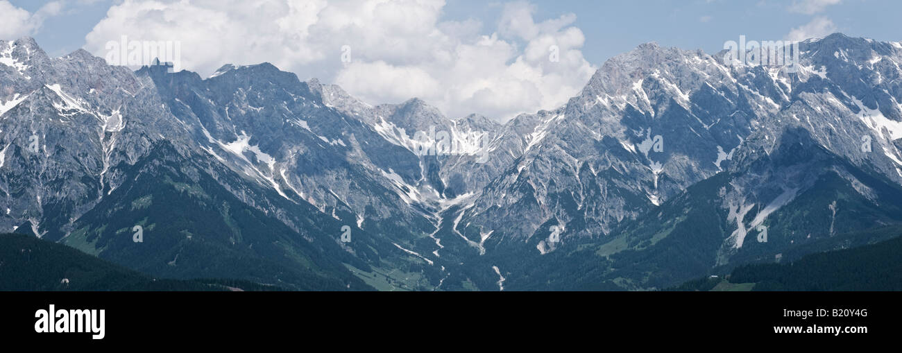 Limestone mountain peaks of Steinernes Meer range, Austria Stock Photo