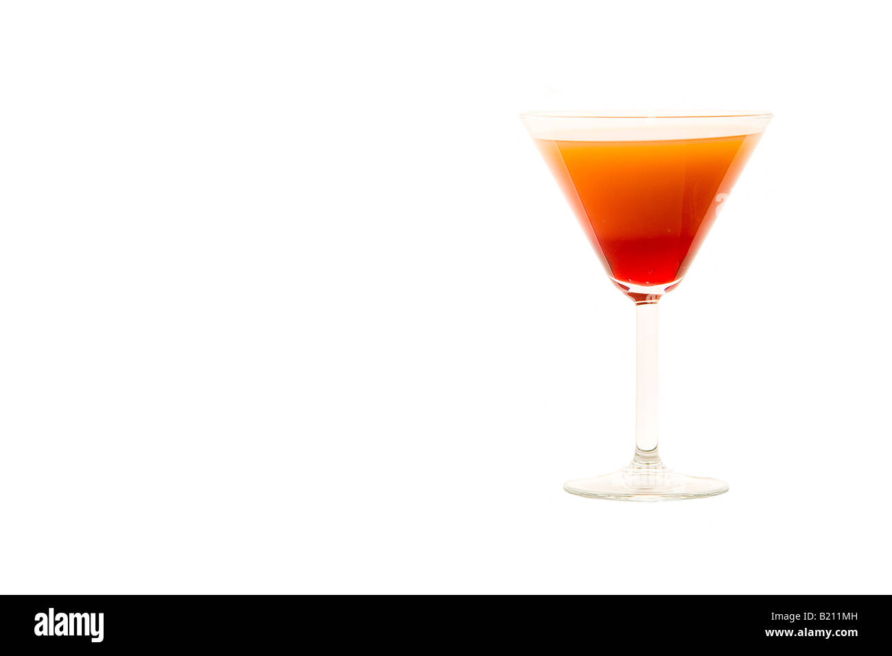 Cocktail (tequila sunrise) with room for text Landscape format perfect for advertising Stock Photo