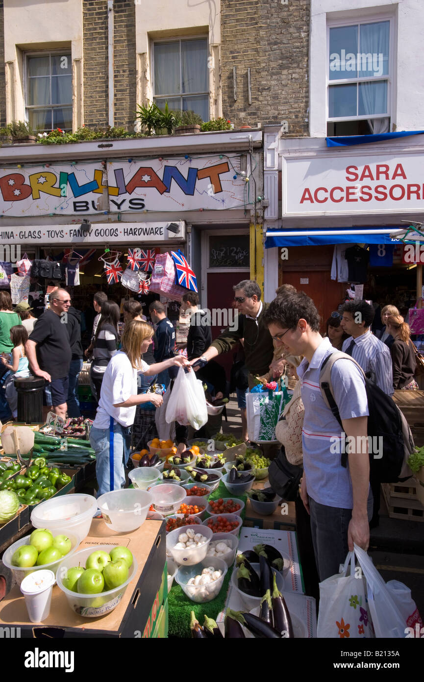 Fruit and vegetable stall Portobello Road Market W11 London United